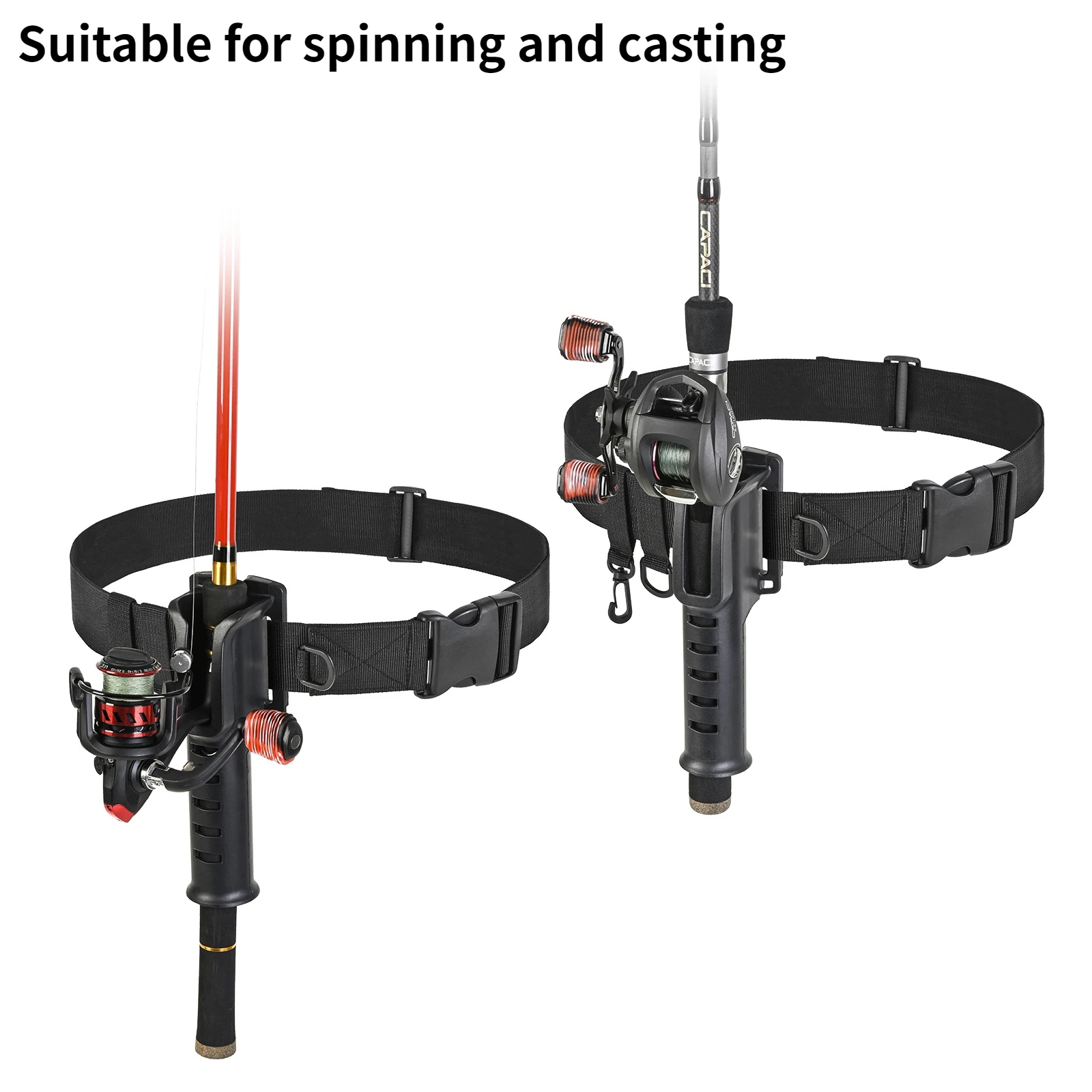 Hanging Fishing Waist Belt Rod - Fishing Rod Casting recensione e prezzo