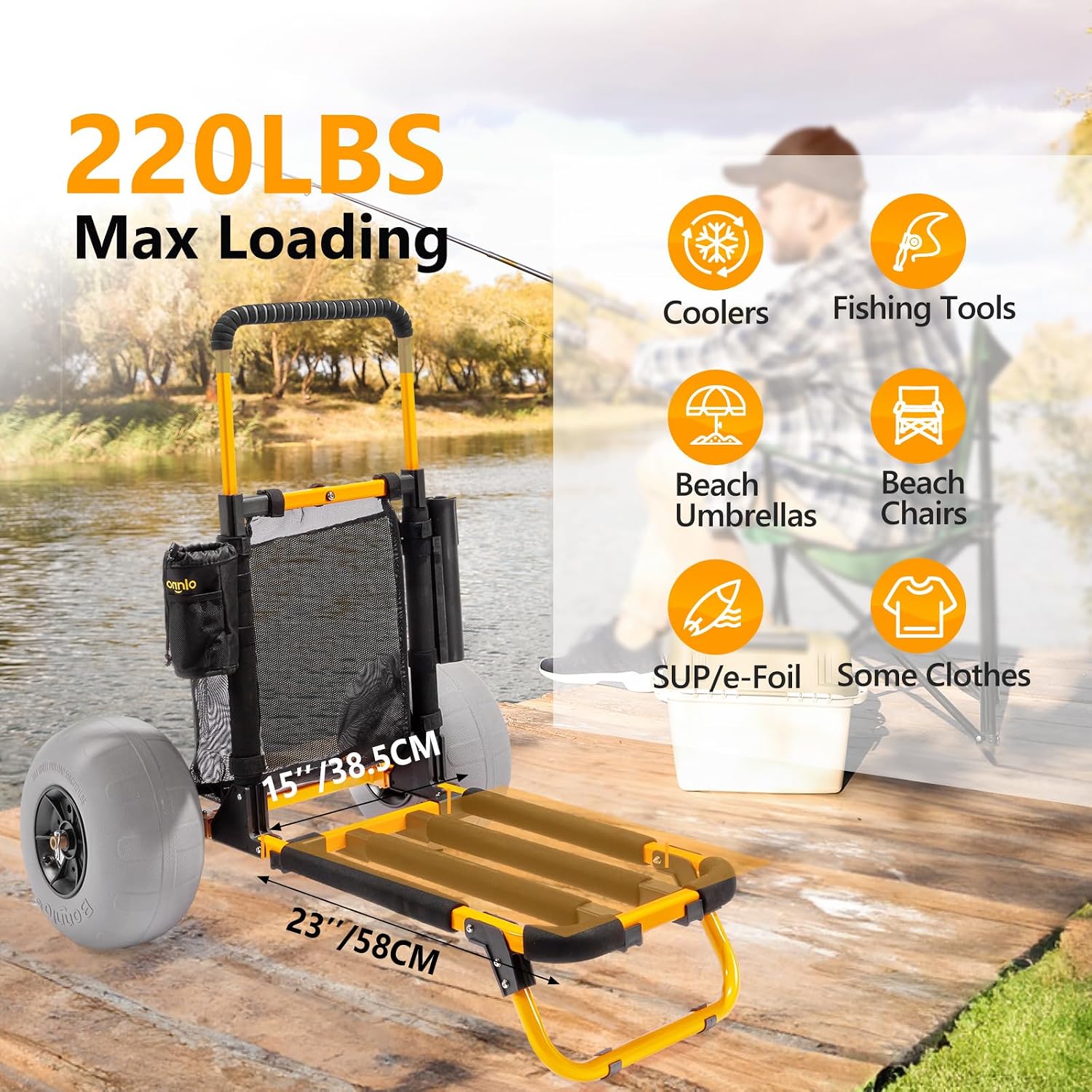 Carrello da pesca da spiaggia  - Fishing Rod Holder recensione e prezzo