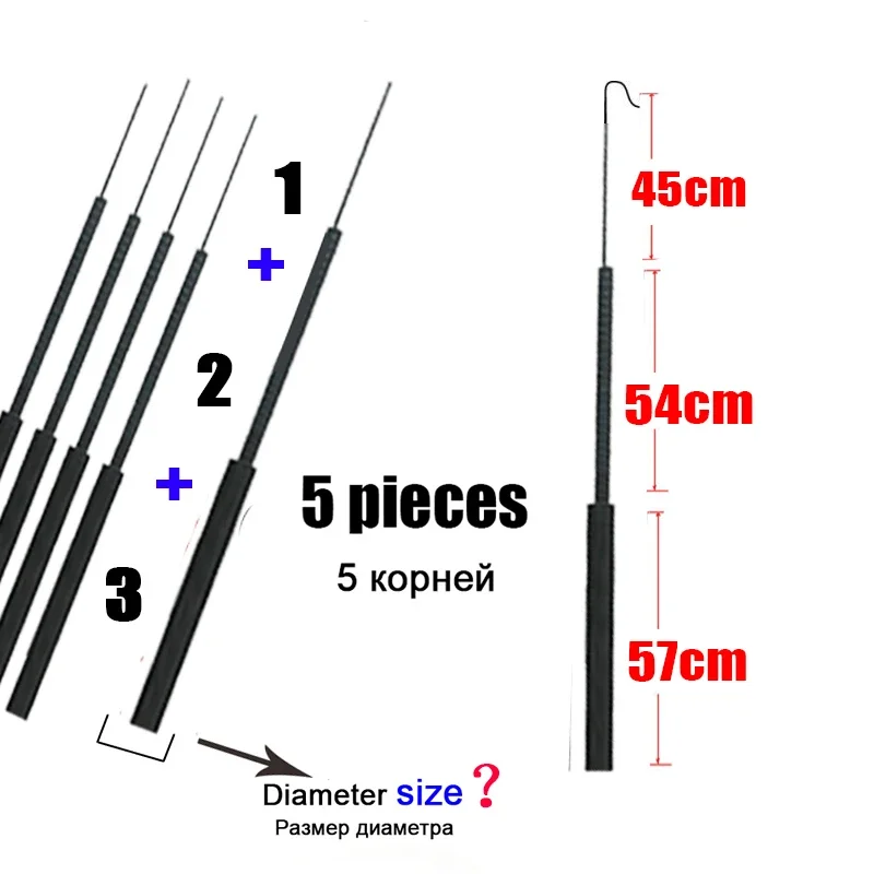 4.1mm-6.4mm 5 pezzi Punta per  - Fishing Rod Tip Replacement recensione e prezzo
