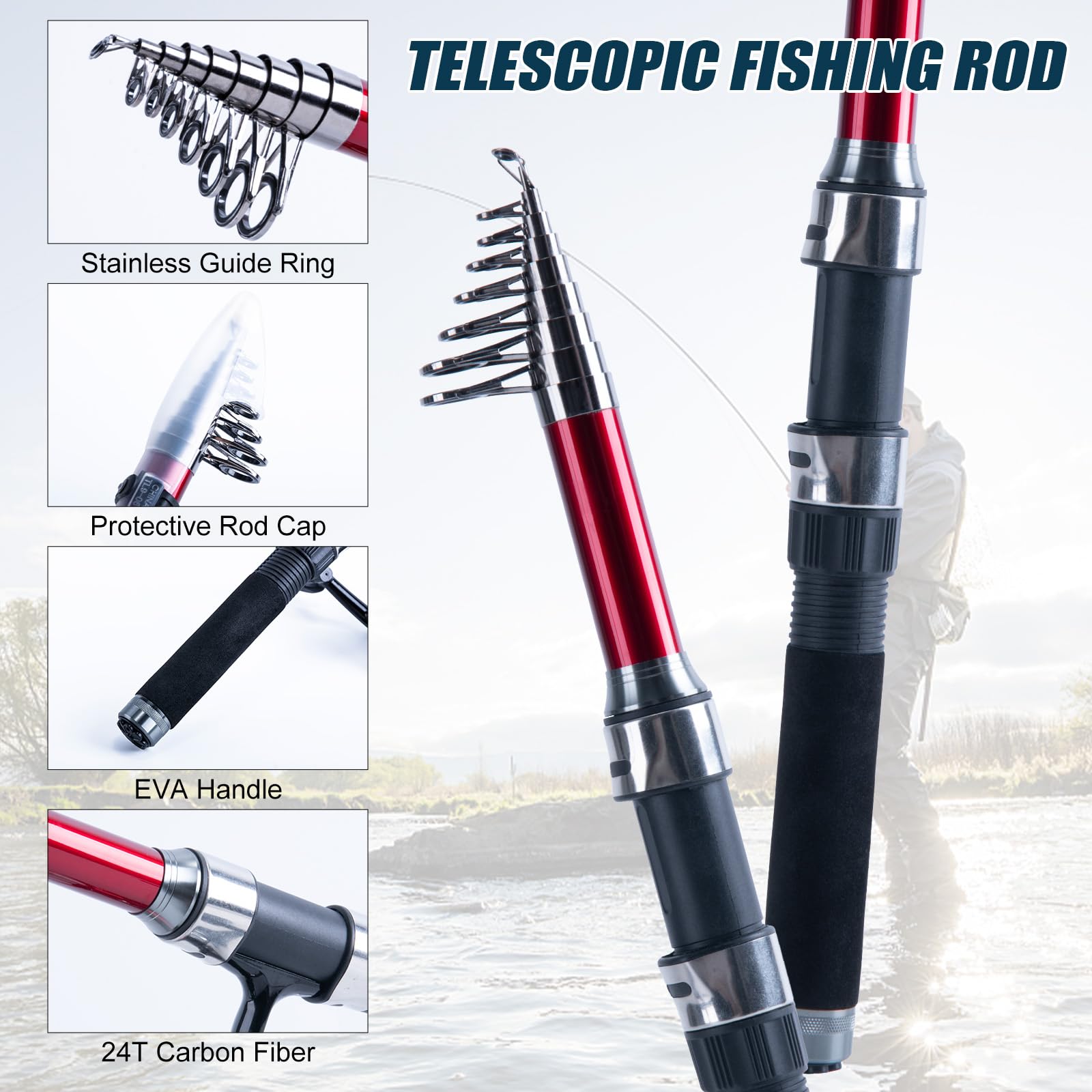 Goture 2 canne da pesca e 2 mu - Fishing Rod Combo recensione e prezzo